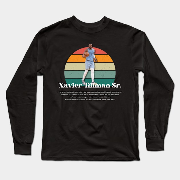 Xavier Tillman Sr. Vintage V1 Long Sleeve T-Shirt by Gojes Art